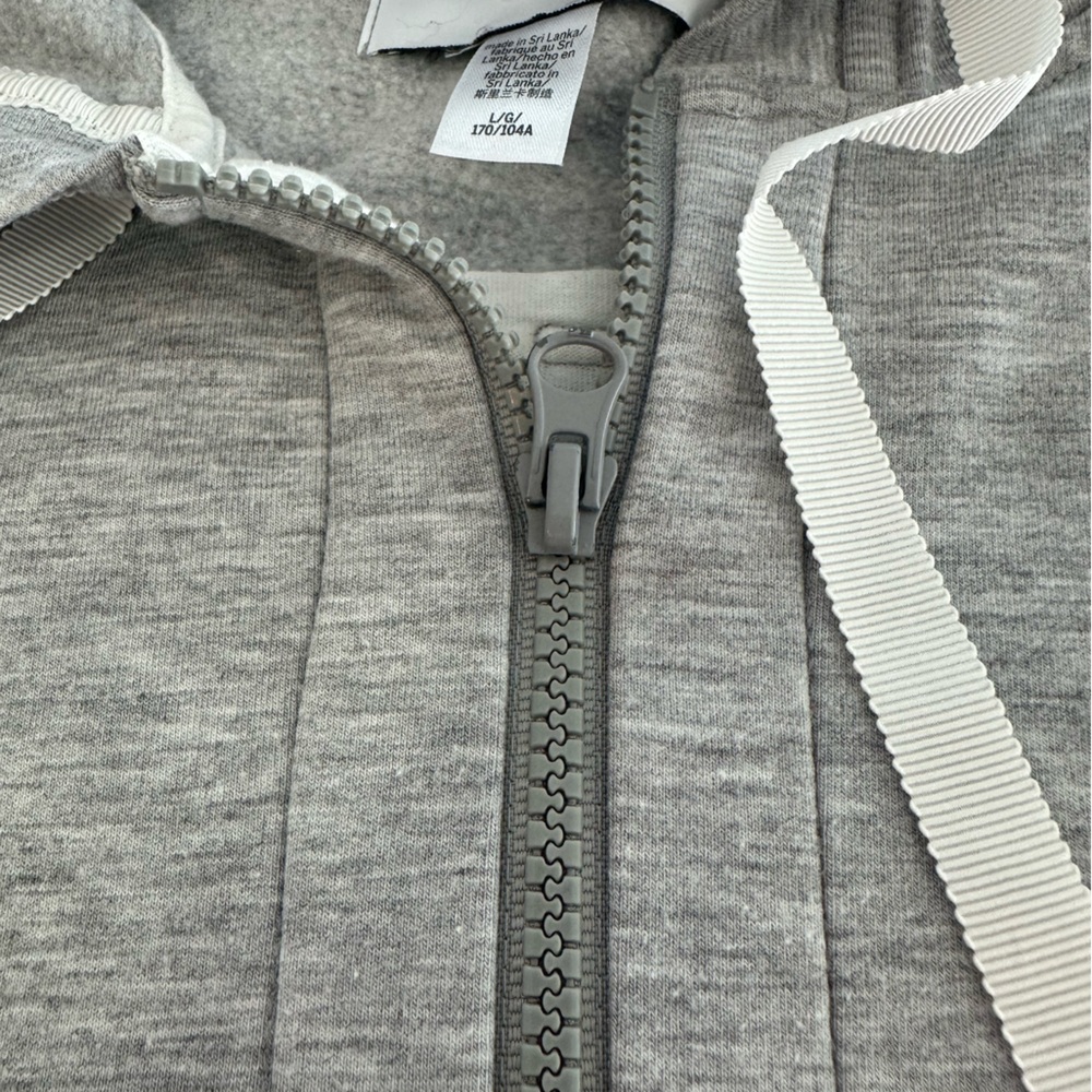 Victoria’s Secret zip up hoodie Gray Zip-Up with White Drawstrings